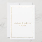 Botanical mint green gold greenery Wedding RSVP Einladung (Rückseite)