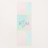 Botanical Monogram Pastel Yoga Yogamatte (Vorderseite)