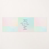 Botanical Monogram Pastel Yoga Yogamatte (Vorderseite (Horizontal))
