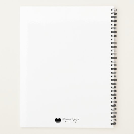 Botanical Monogram Wreath Notebook Planer (Rückseite)