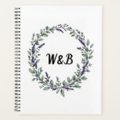 Botanical Monogram Wreath Notebook Planer (Vorderseite)
