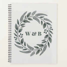 Botanical Monogram Wreath  Planer