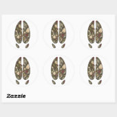 Botanical Moose Hoof Birch Bog Nature Sticker (Blatt)