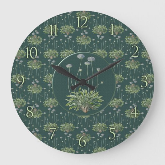 Botanical Motif Große Wanduhr (Vorderseite)