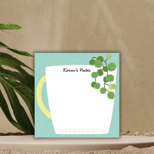 Botanical Mug Sticky Notes - Greenhouse Post-it Klebezettel