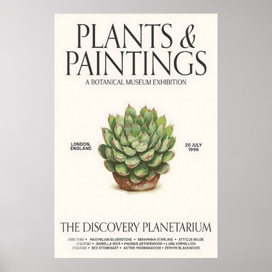 Botanical Museum Exhibition Poster Succulent Plant (Vorne)