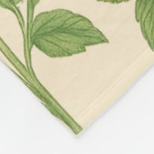 Botanical Nature – Black Cat in Wildflower Garden Fleecedecke (Ecke)