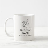 Botanical Neutral Minimalist Small Business Kaffeetasse (Links)