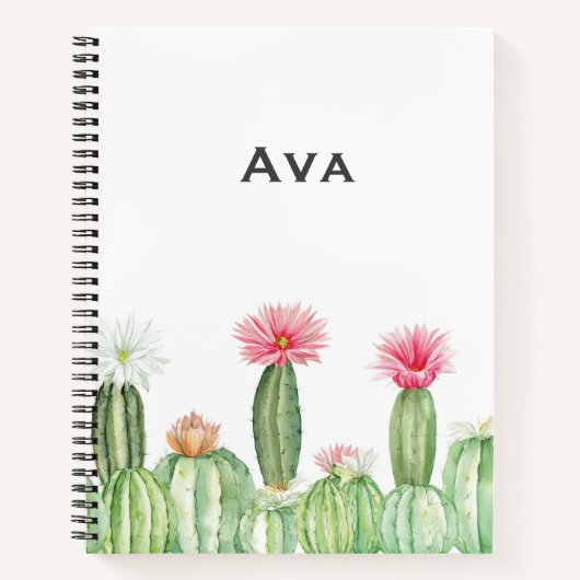Botanical Notebook – Blooming Cactus Garden 🌵 Notizblock (Vorderseite)