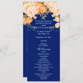 Botanical Orange and Navy Blue Floral - Program Programm