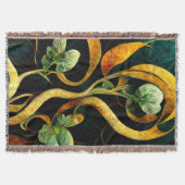 Botanical Orchid Greens & Golds Decke (Vorderseite)