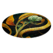 Botanical Orchid Greens & Golds Schneidebrett (Ecke)