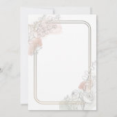 Botanical Outline Sage & Blush Floral Wedding  Einladung (Rückseite)