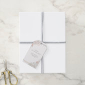 Botanical Outline Sage & Blush Floral Wedding  Geschenkanhänger (Mit Garn)