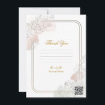 Botanical Outline Sage Blush Floral Wedding Sign Einladung<br><div class="desc">Thank You Card. Check out other items in this matching suite.</div>