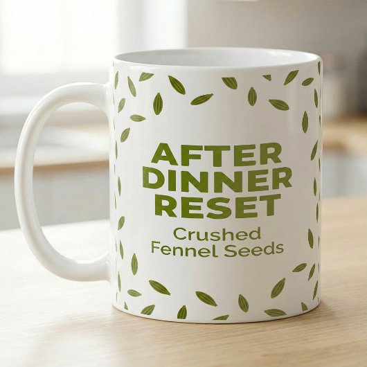 Botanical Pantry Label Fennel Recipe Kaffeetasse