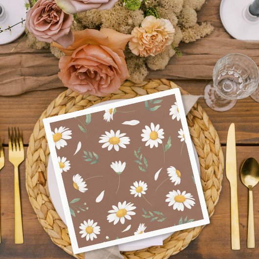 Botanical Paper Napkins, Flower Print Napkins Serviette