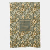 Botanical Pastel Look Personalized Modern Towel  Geschirrtuch (Vertikal)