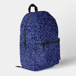 Botanical Pattern in Blue 1 Bedruckter Rucksack