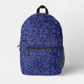Botanical Pattern in Blue 1 Bedruckter Rucksack (Vorderseite)