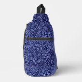 Botanical Pattern in Blue 1 Crossbody Bag (Vorderseite)