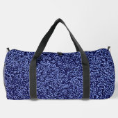 Botanical Pattern in Blue 1 Duffle Bag (Rückseite)