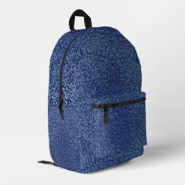 Botanical Pattern in Blue 2 Bedruckter Rucksack