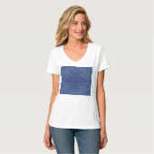 Botanical Pattern in Blue 2 T-Shirt (Vorderseite Vollansicht)
