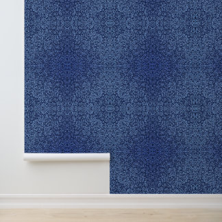 Botanical Pattern in Blue 2 Tapete