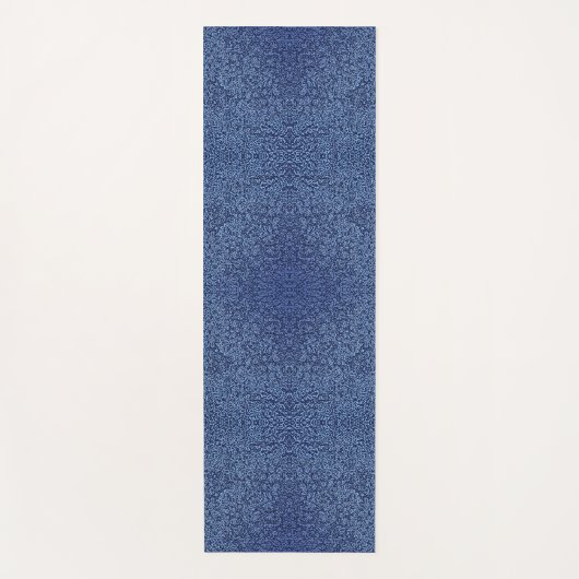 Botanical Pattern in Blue 2 Yogamatte (Vorderseite)
