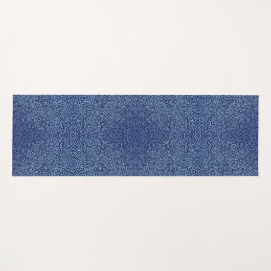 Botanical Pattern in Blue 2 Yogamatte (Vorderseite (Horizontal))