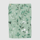  Botanical pattern  in subtle  greens   Golfhandtuch (Vorderseite)