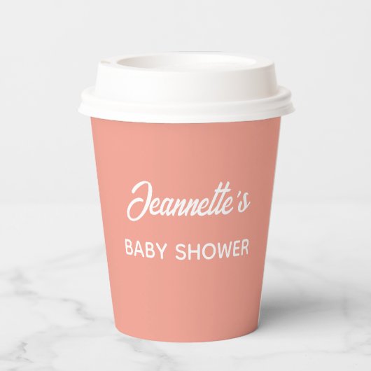 Botanical Peach Party  Pappbecher (Rückseite)