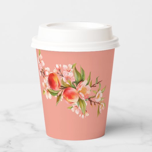 Botanical Peach Party  Pappbecher (Vorderseite)