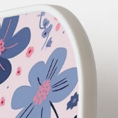 Botanical Pink And Blue Flowers Nature Print Pickleball Schläger (Linke Seite)