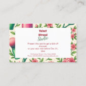 Botanical Pink Stylist Beauty Business Rabattkarte (Rückseite)