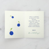 Botanical Plums Collection Birthday Karte (Innenseite)