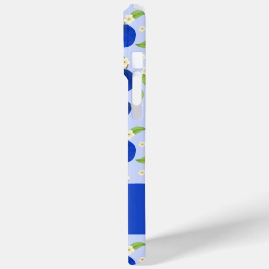 Botanical Plums Collection Blue Case-Mate iPhone Hülle (Rückseite / Links)