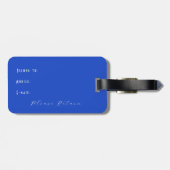 Botanical Plums Collection Blue Gepäckanhänger (Rückseite horizontal)