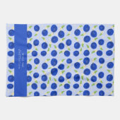 Botanical Plums Collection Blue Geschirrtuch (Horizontal)