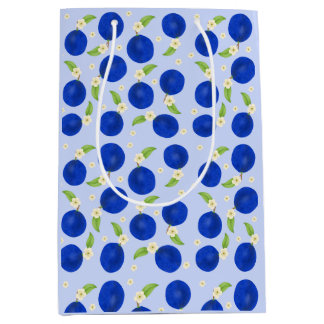 Botanical Plums Collection Blue Mittlere Geschenktüte