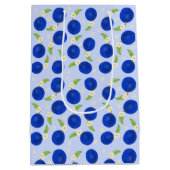 Botanical Plums Collection Blue Mittlere Geschenktüte (Rückseite)