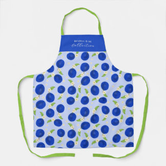 Botanical Plums Collection Blue Schürze