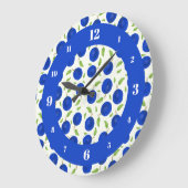 Botanical Plums Collection Große Wanduhr (Winkel)