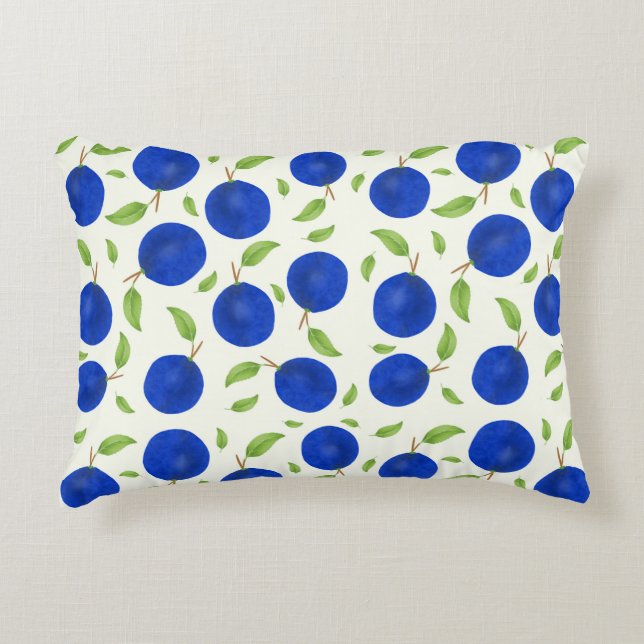 Botanical Plums Collection Ivory Dekokissen (Vorderseite)