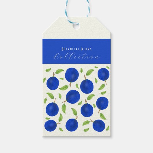 Botanical Plums Collection Ivory Geschenkanhänger (Vorderseite)