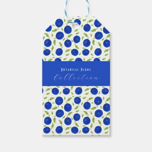 Botanical Plums Collection Ivory Geschenkanhänger (Vorderseite)