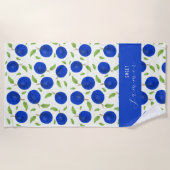 Botanical Plums Collection Ivory Strandtuch (Vorderseite)