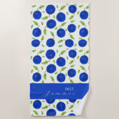 Botanical Plums Collection Ivory Strandtuch (Vorderseite)