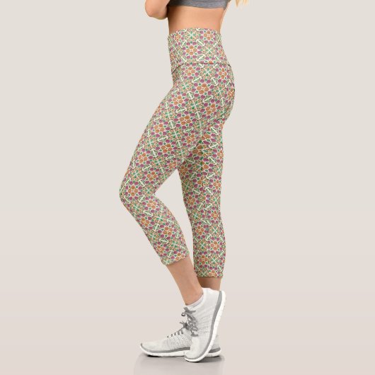 Botanical Pop - Forest Capri Leggings (Links)